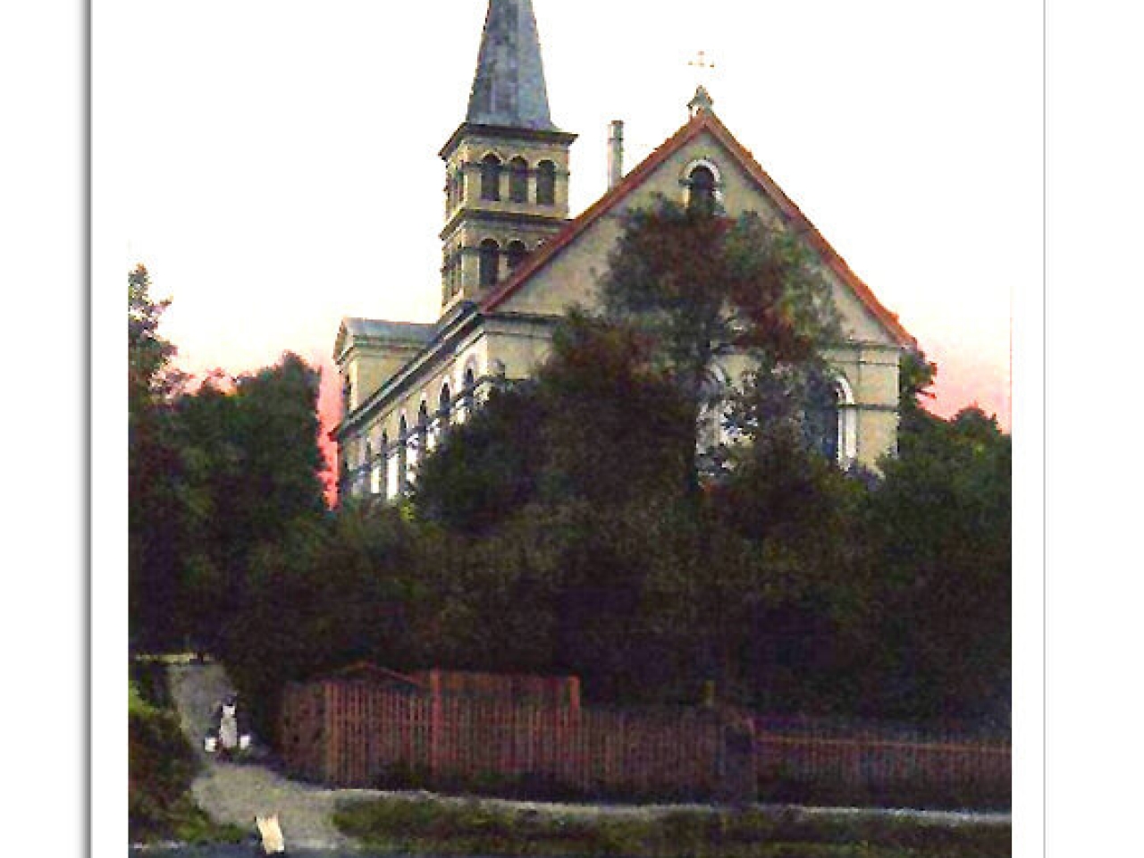 Meseritz - Międzyrzecz - Kościół pw. św. Wojciecha od strony rzeki Obry