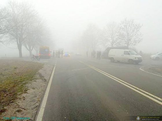 Wypadek we mgle