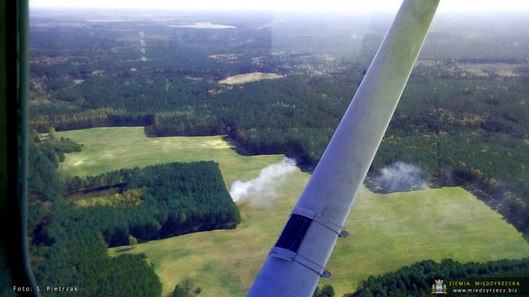 Pożary w lesie - Leśnicy latają samolotami
