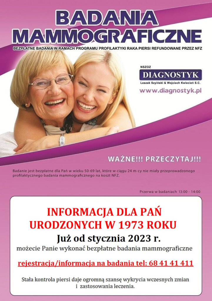 bezpłatna mammografia 2023