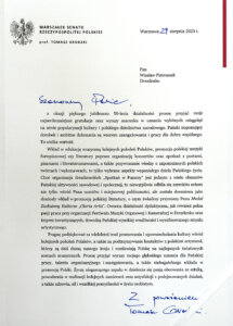 pismo od marszałka grodzkiego